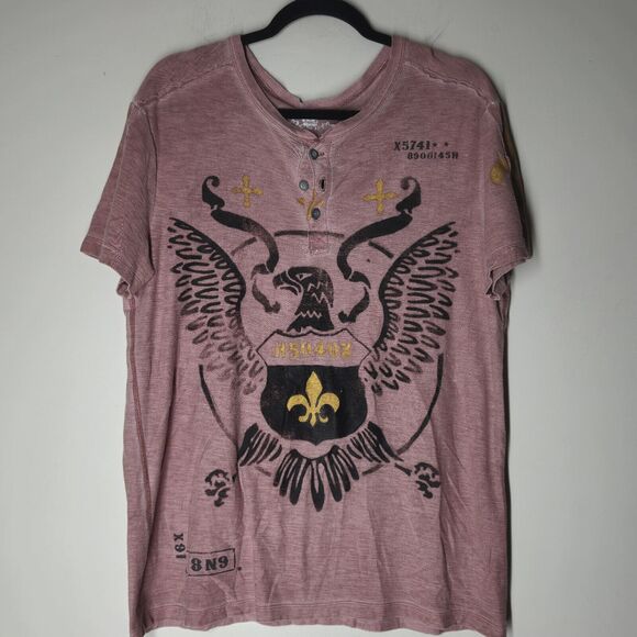 VTG Y2K All Over Print Helix Shirt Womens Size Large Pink Grunge Gothic 2000s - Picture 1 of 7